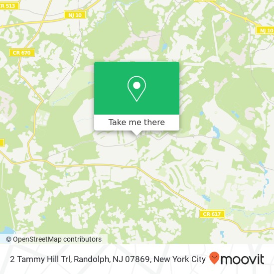 Mapa de 2 Tammy Hill Trl, Randolph, NJ 07869