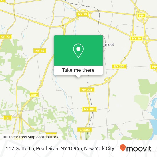 Mapa de 112 Gatto Ln, Pearl River, NY 10965