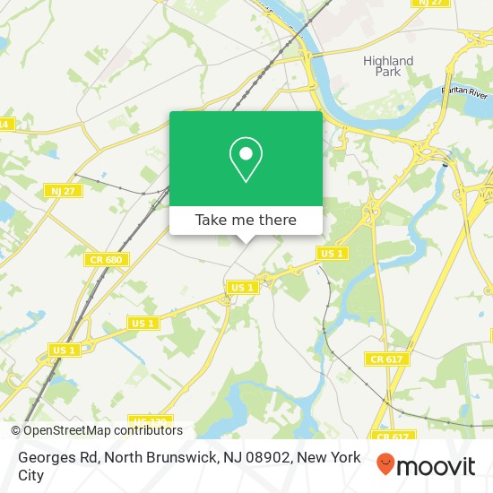 Mapa de Georges Rd, North Brunswick, NJ 08902