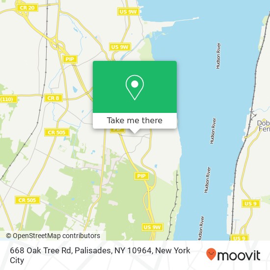 668 Oak Tree Rd, Palisades, NY 10964 map