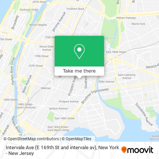 Intervale Ave (E 169th St and intervale av) map