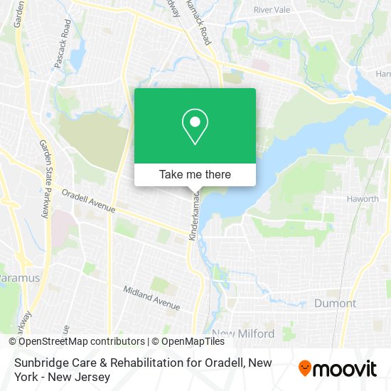 Mapa de Sunbridge Care & Rehabilitation for Oradell