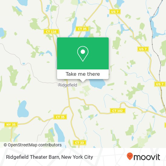 Ridgefield Theater Barn map