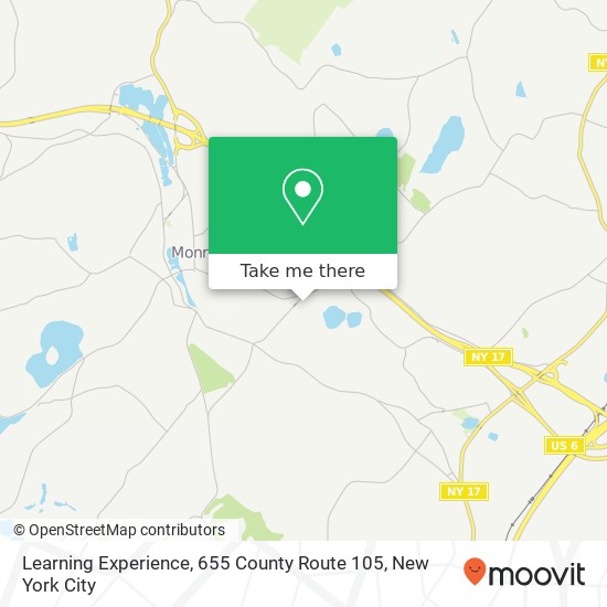 Mapa de Learning Experience, 655 County Route 105