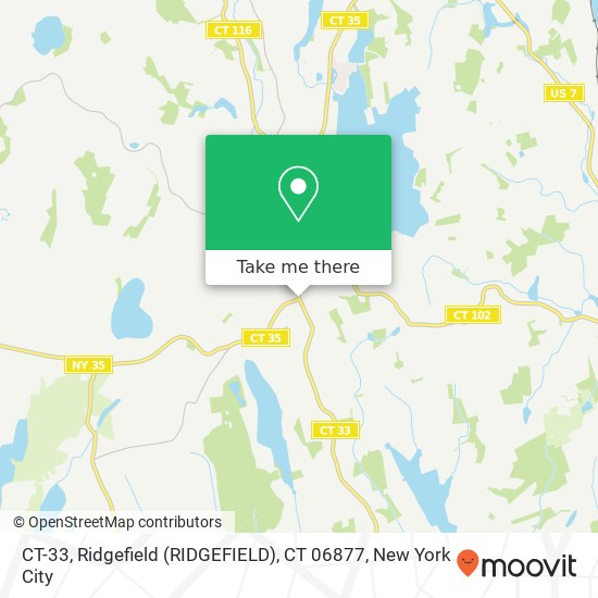 Mapa de CT-33, Ridgefield (RIDGEFIELD), CT 06877