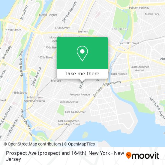 Mapa de Prospect Ave (prospect and 164th)