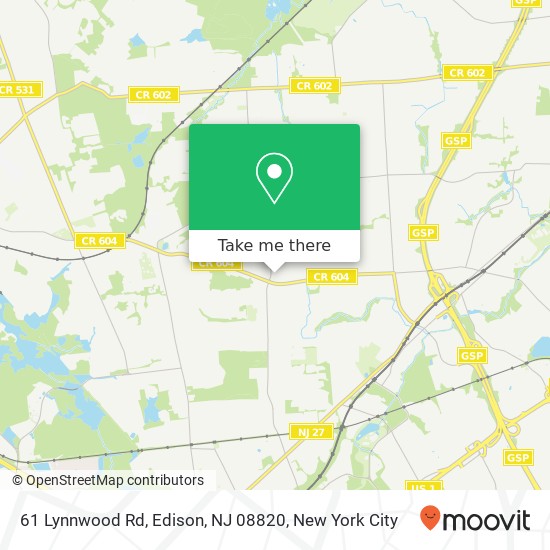 61 Lynnwood Rd, Edison, NJ 08820 map