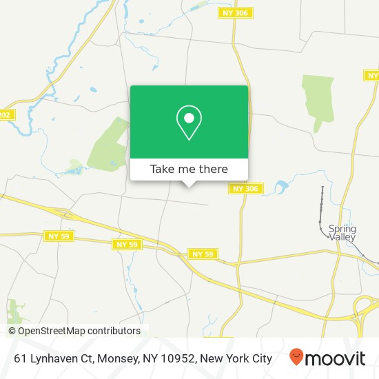 Mapa de 61 Lynhaven Ct, Monsey, NY 10952