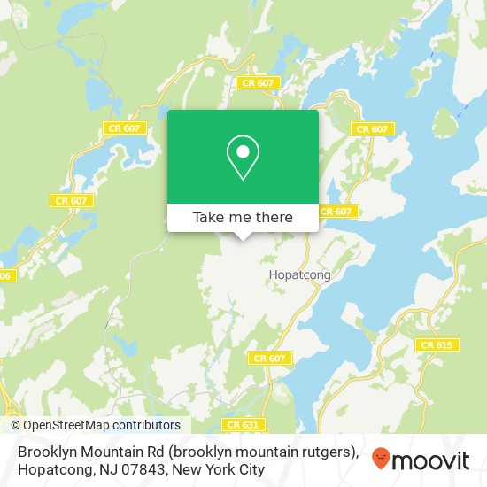 Mapa de Brooklyn Mountain Rd (brooklyn mountain rutgers), Hopatcong, NJ 07843