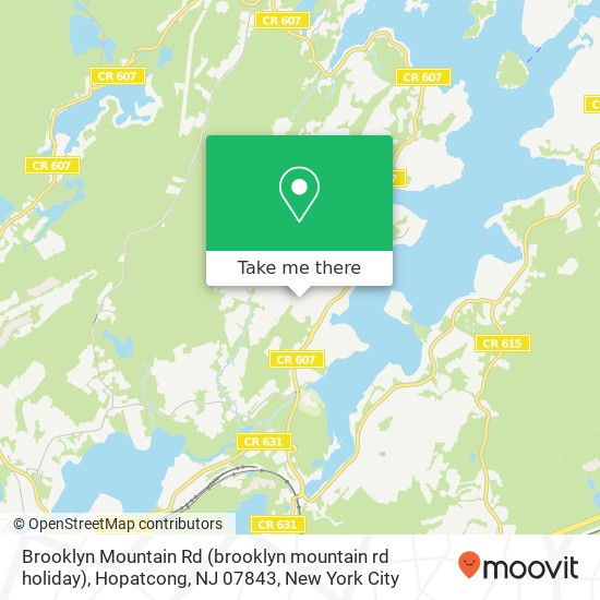 Mapa de Brooklyn Mountain Rd (brooklyn mountain rd holiday), Hopatcong, NJ 07843