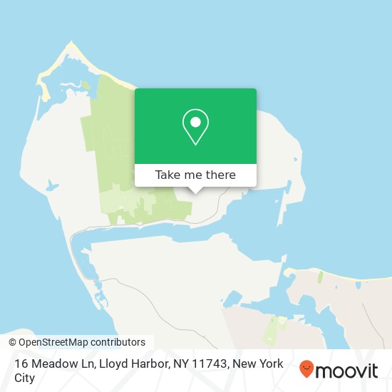 Mapa de 16 Meadow Ln, Lloyd Harbor, NY 11743