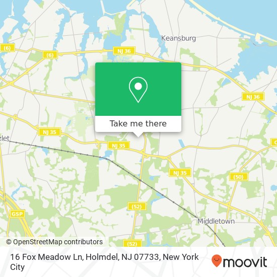 16 Fox Meadow Ln, Holmdel, NJ 07733 map