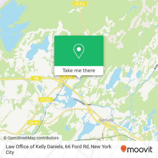 Mapa de Law Office of Kelly Daniels, 66 Ford Rd