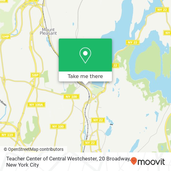 Teacher Center of Central Westchester, 20 Broadway map