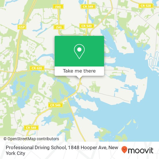 Professional Driving School, 1848 Hooper Ave map