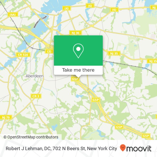 Robert J Lehman, DC, 702 N Beers St map
