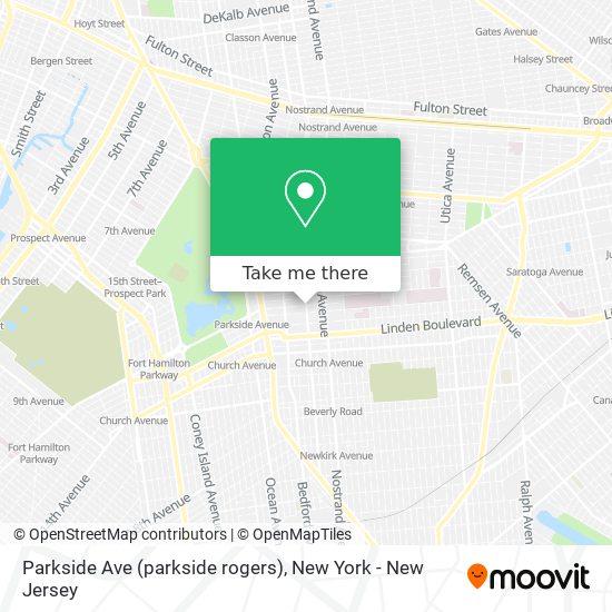Parkside Ave (parkside rogers) map
