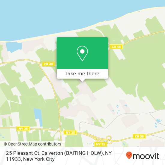 Mapa de 25 Pleasant Ct, Calverton (BAITING HOLW), NY 11933