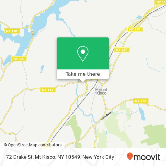 Mapa de 72 Drake St, Mt Kisco, NY 10549