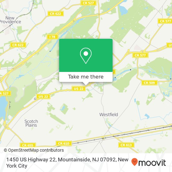 1450 US Highway 22, Mountainside, NJ 07092 map