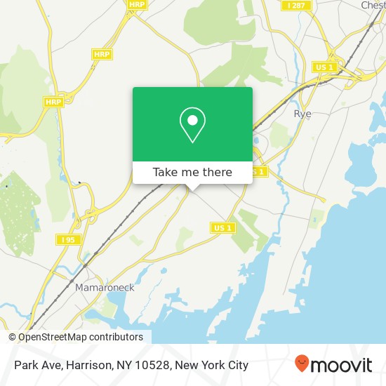 Mapa de Park Ave, Harrison, NY 10528