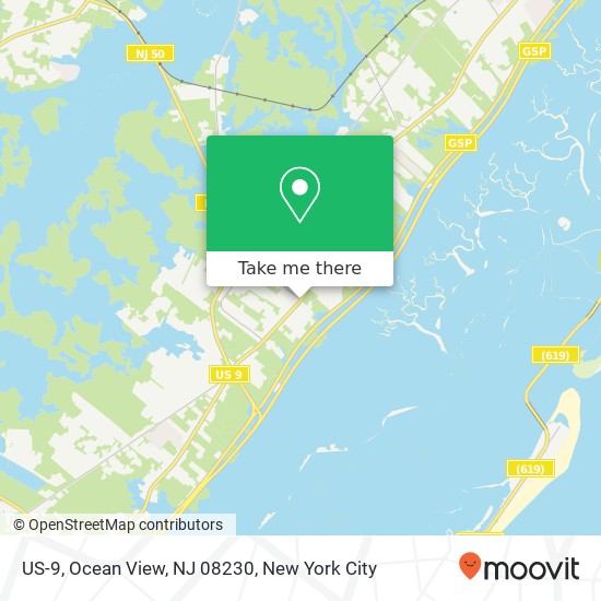 Mapa de US-9, Ocean View, NJ 08230