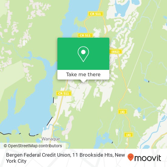 Bergen Federal Credit Union, 11 Brookside Hts map