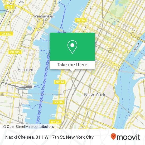 Mapa de Naoki Chelsea, 311 W 17th St