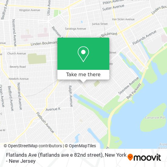 Mapa de Flatlands Ave (flatlands ave e 82nd street)