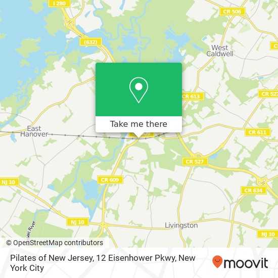 Pilates of New Jersey, 12 Eisenhower Pkwy map