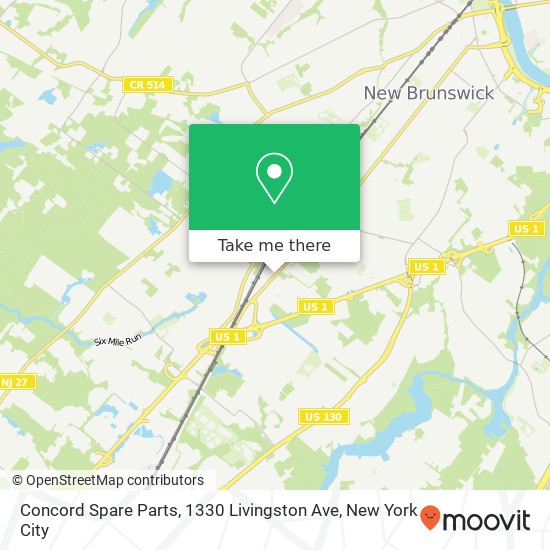 Mapa de Concord Spare Parts, 1330 Livingston Ave