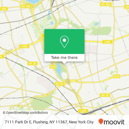 Mapa de 7111 Park Dr E, Flushing, NY 11367