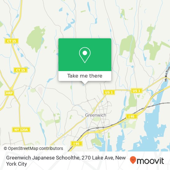 Mapa de Greenwich Japanese Schoolthe, 270 Lake Ave