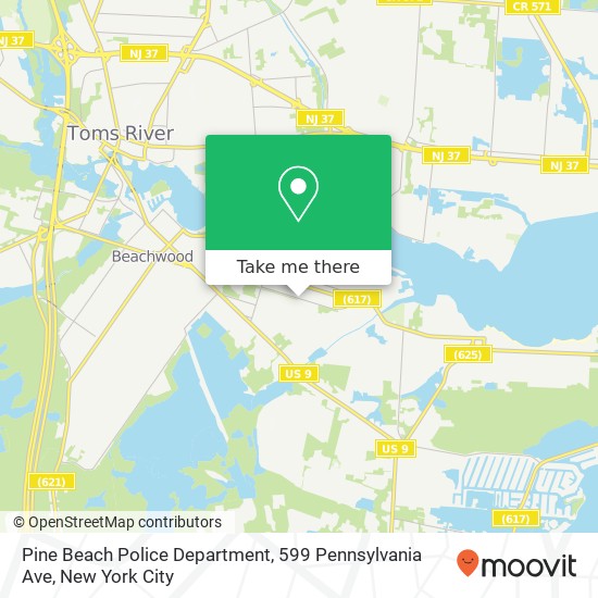 Mapa de Pine Beach Police Department, 599 Pennsylvania Ave