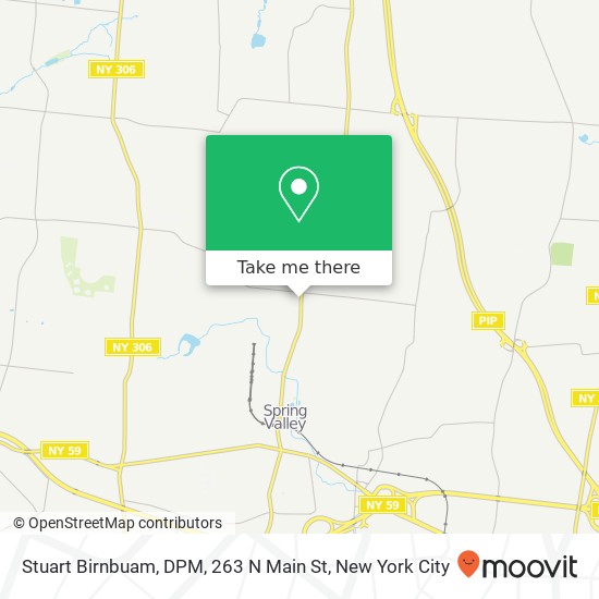 Mapa de Stuart Birnbuam, DPM, 263 N Main St