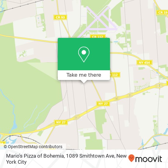 Mapa de Mario's Pizza of Bohemia, 1089 Smithtown Ave