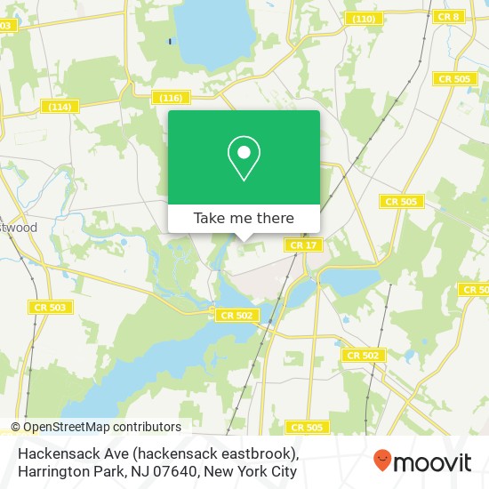Hackensack Ave (hackensack eastbrook), Harrington Park, NJ 07640 map