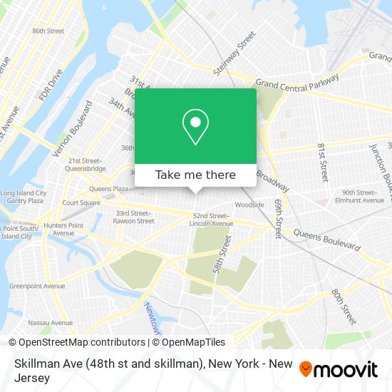 Skillman Ave (48th st and skillman) map