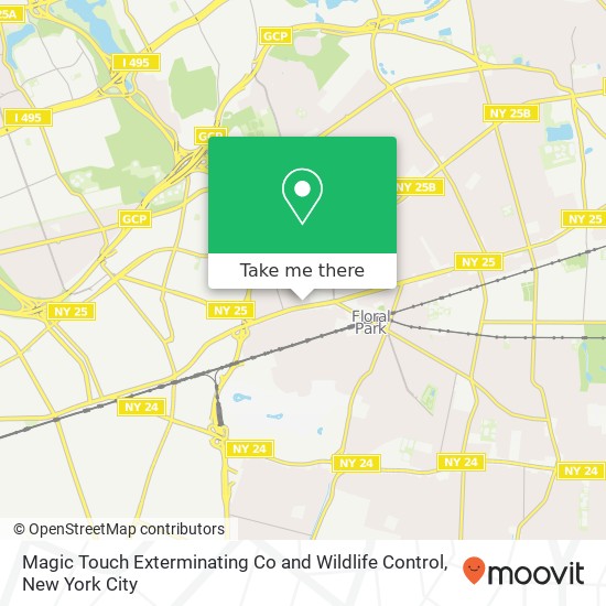 Magic Touch Exterminating Co and Wildlife Control map