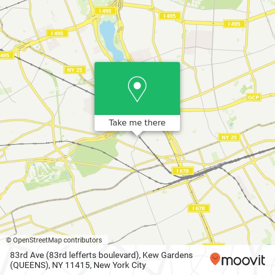 83rd Ave (83rd lefferts boulevard), Kew Gardens (QUEENS), NY 11415 map