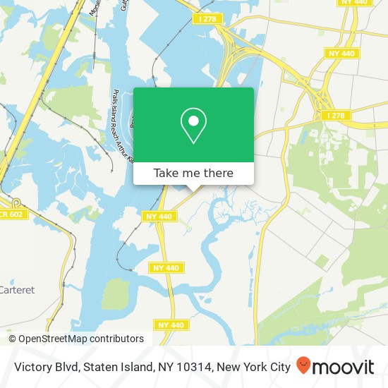 Mapa de Victory Blvd, Staten Island, NY 10314