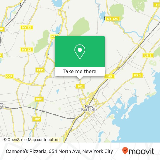 Mapa de Cannone's Pizzeria, 654 North Ave