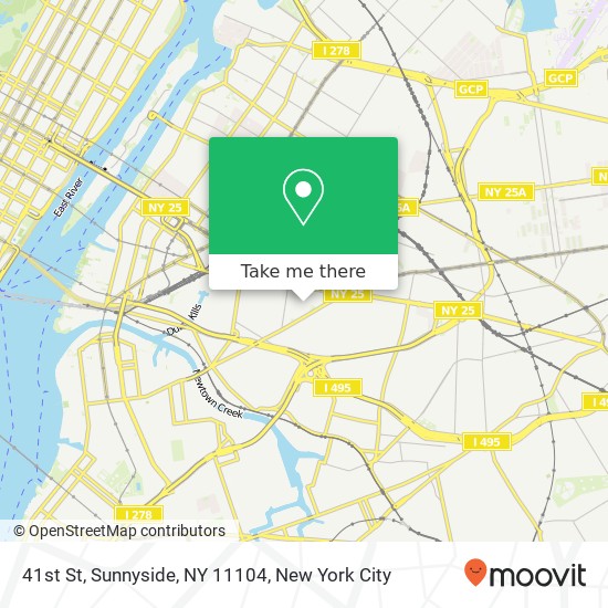 41st St, Sunnyside, NY 11104 map