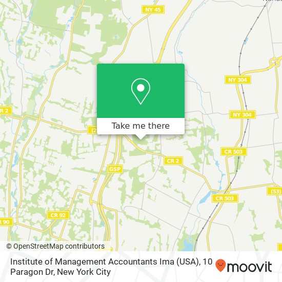 Mapa de Institute of Management Accountants Ima (USA), 10 Paragon Dr