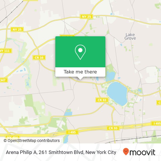 Arena Philip A, 261 Smithtown Blvd map