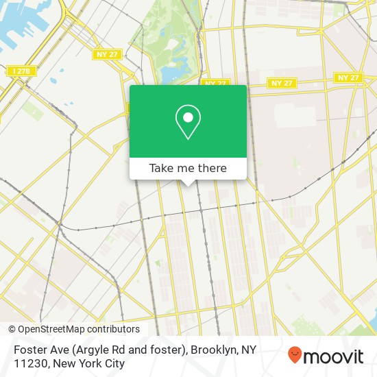 Mapa de Foster Ave (Argyle Rd and foster), Brooklyn, NY 11230