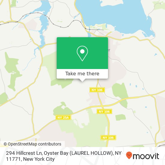 Mapa de 294 Hillcrest Ln, Oyster Bay (LAUREL HOLLOW), NY 11771
