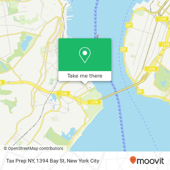 Mapa de Tax Prep NY, 1394 Bay St