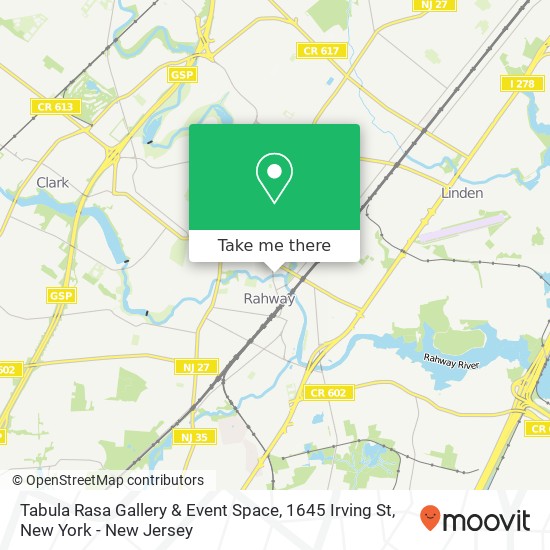 Mapa de Tabula Rasa Gallery & Event Space, 1645 Irving St