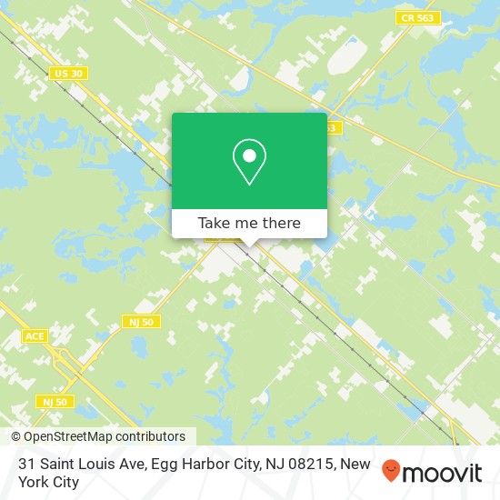 Mapa de 31 Saint Louis Ave, Egg Harbor City, NJ 08215